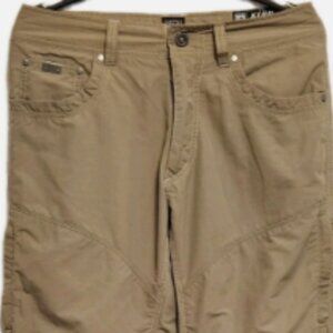 Kuhl Pants Mens 30x32 Tan Stealth Liberator Convertible Zip Off Cargo Leg Vents